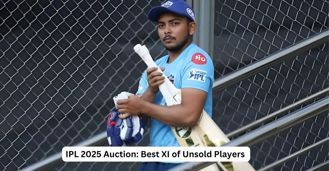 Top XI of unsold players from IPL 2025 mega auction ft. Prithvi Shaw