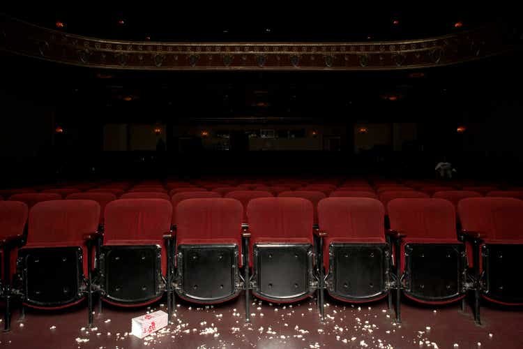 Theater and popcorn on the floor