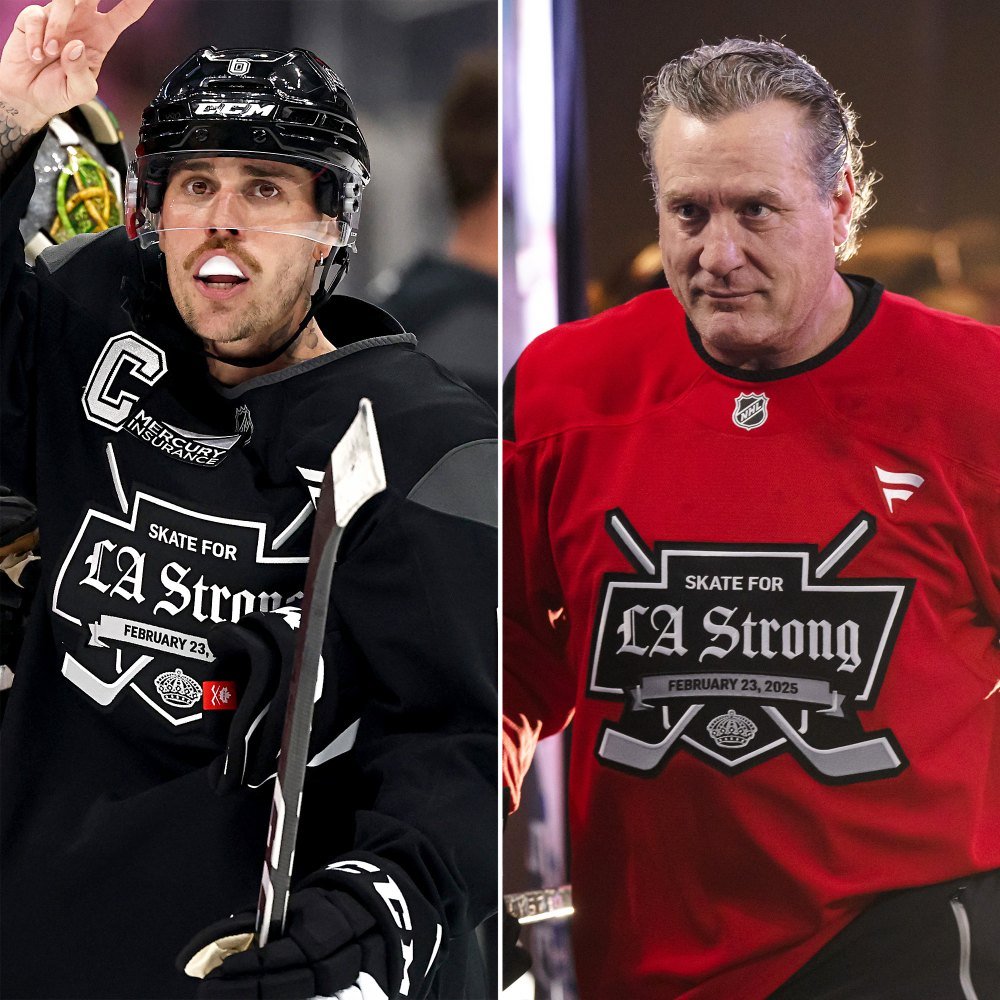 Justin Bieber Fights Nhl Hall of Famer Jeremy Roenick on Charity Hockey Game 1